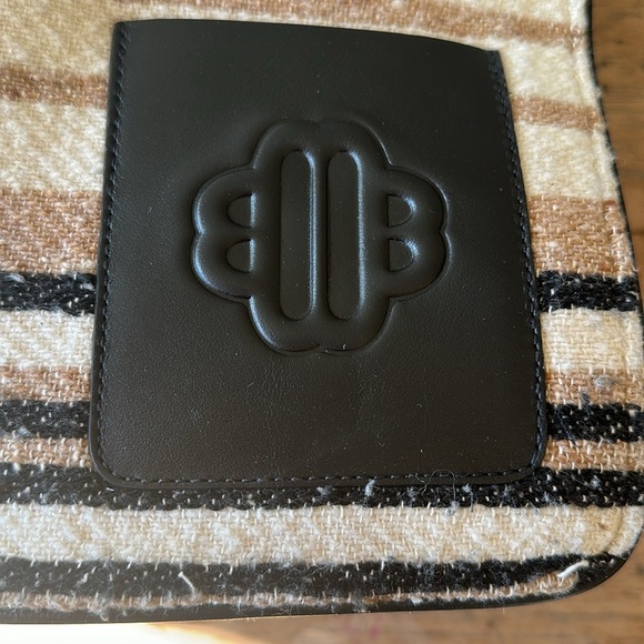 Maje Striped Wool Tote – French Boho Chic Shoulder Bag - Picture 9 of 13